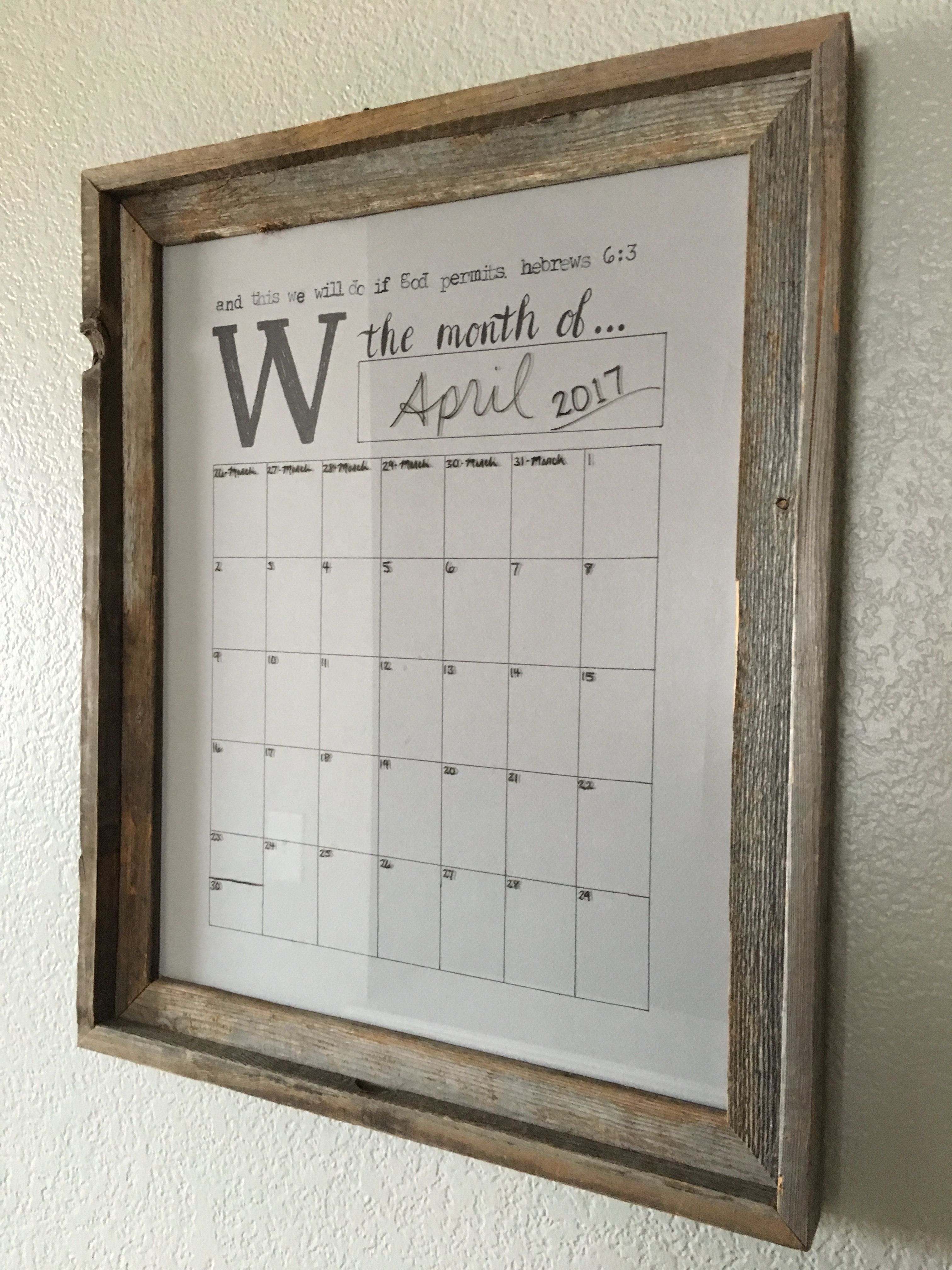 Digital Whiteboard Calendar